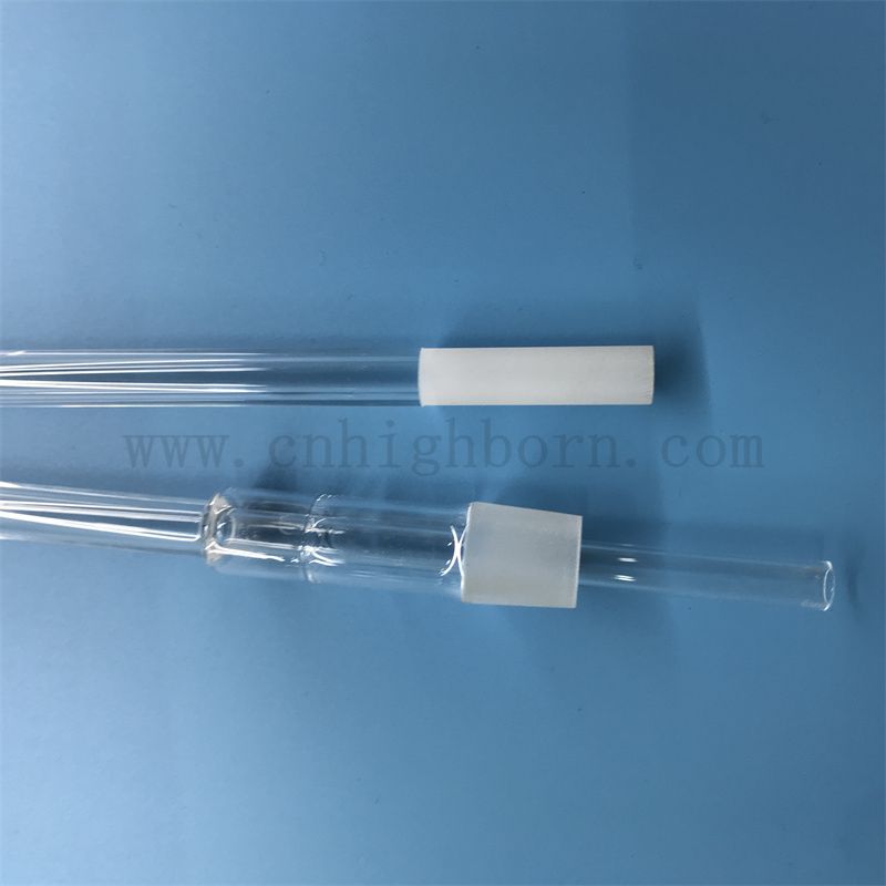 Dostosowany kształt przezroczystą odporność na ciepło Spited Shelica Glass Kwarc Rurka