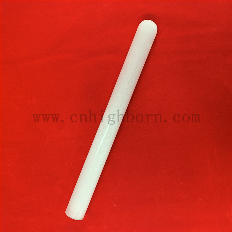 Okrągłe dolne podgrzewanie Mleczna, nieprzezroczysta rura kwarcowa kwarcowa 