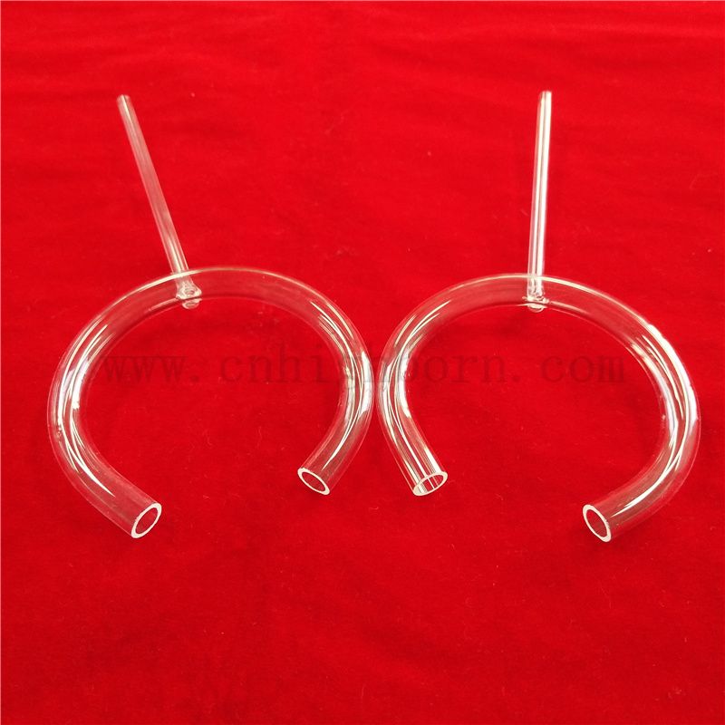C kształt przezroczysty spersonalizowany kwarcowy krzemionka szklana rurka