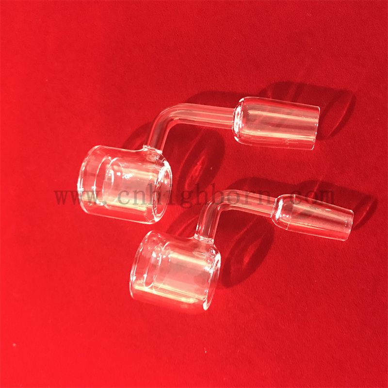 Odporny na ciepło, dostosowany kształt płaski, przezroczysty kwarcowy banger ze stawem męskim