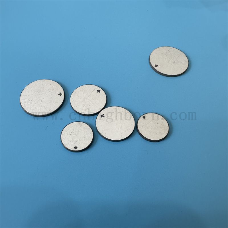 Piezoelektryczna ceramiczna ultradźwiękowa płyta piękności dwustronna dysk ceramiczny elektrodowy