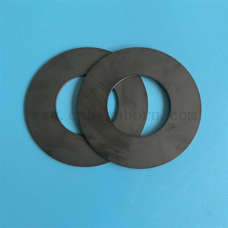 Izulator czarny krzem z zużyciem zużycia odpornego na dużą średnicę Pierścień ceramiczny sic 