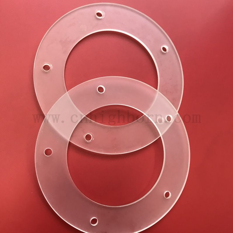 Dostosowany mroźny kwarcowy kołnierz z otworem do ogrzewania 