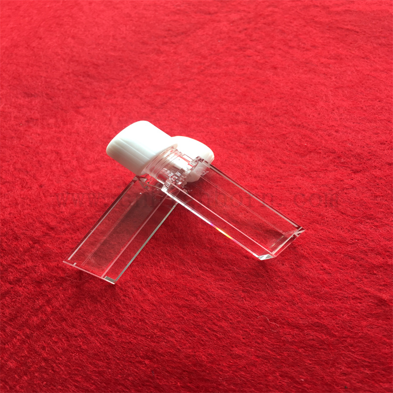 Standardowa kolorymetr kuwetka przezroczysta kwarc fluorescencja szklana kuwetka z pokryciem śrubową
