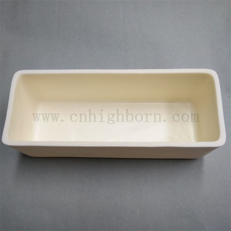 Odporność na wysoką temperaturę AL2O3 Ceramiczna łódź spalania aluminiowa porcelanowa topnienie tygla