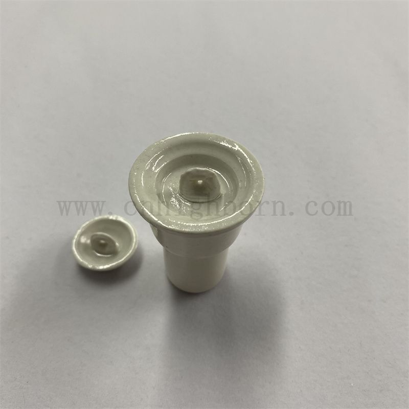 AL2O3 porcelanowa podwójna warstwa tygla do analizy węgla tlenku glinu ceramiczna doniczka
