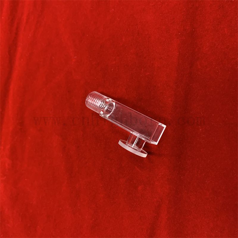 Spektrometr laboratoryjny UV Ultraviolet Transittancja optyczna komórka przepływowa kwarcowa kuwetka z pokryciem pokrywki śrubowej