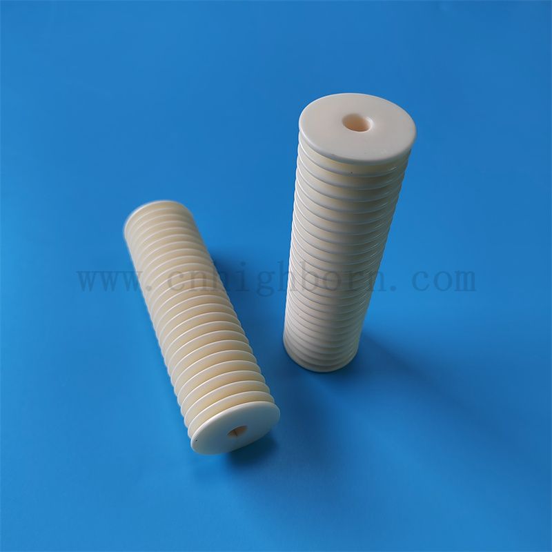 Tekstylna ceramiczna rolka przewodnika 99% gwintowane koło gwintowane