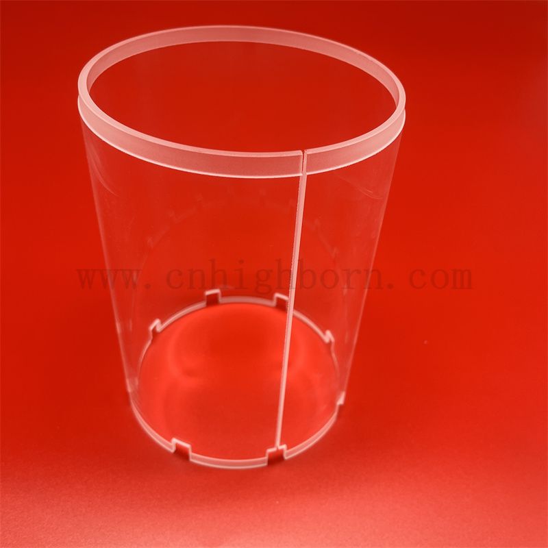 Wysokiej jakości dostosowany kształt przezroczona krzemionka kwarcowa szklana rurka