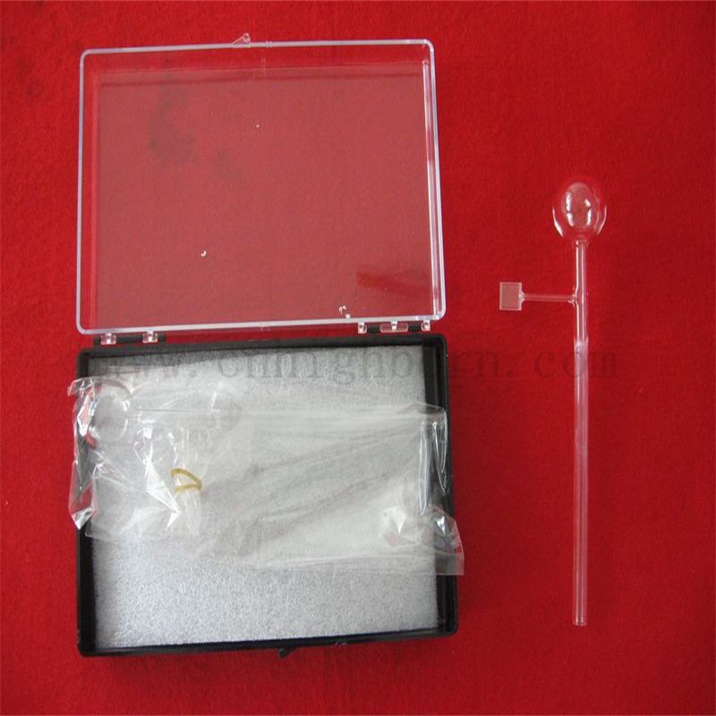 Laboratoryjna komórka kwarcowa 2 boki czysty szklana kuwetka do spektrofotometru