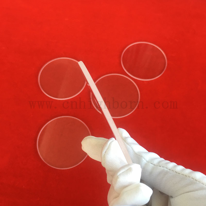 Okrągły przezroczysty dysk szklany kwarcowy krzemionki do okna obserwacji ciepła