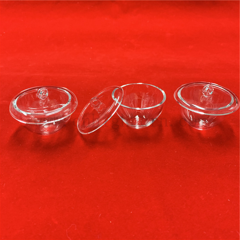 Dostosowany przezroczysty kwarc krzemionkowy szklany tygiel z pokrywką
