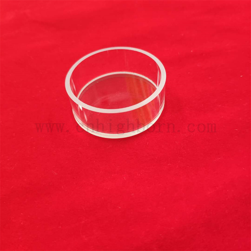 Przezroczyste komórki kwarcowe do pomiarów odbicia 12 ml cylindryczne komórki szklane okrągłe spektrofotometr kwarcowa kuwetka