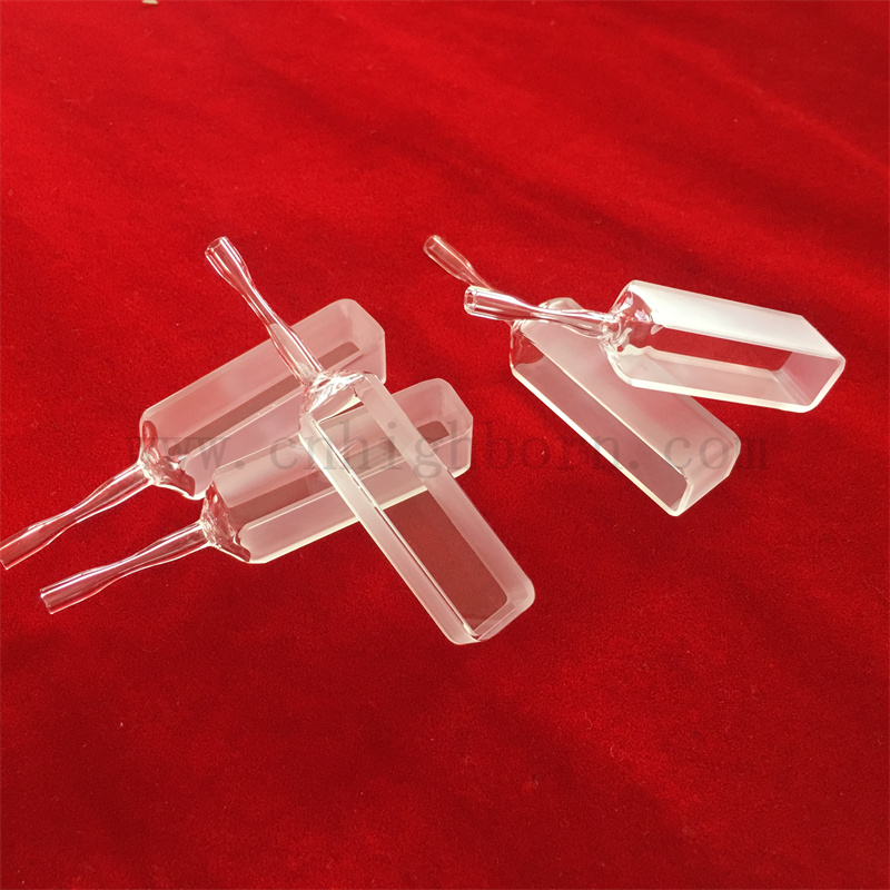 Badania laboratoryjne Standard Q704 Kwarc Szklana kuwetka prostokątna ze stopniowaną uszczelką