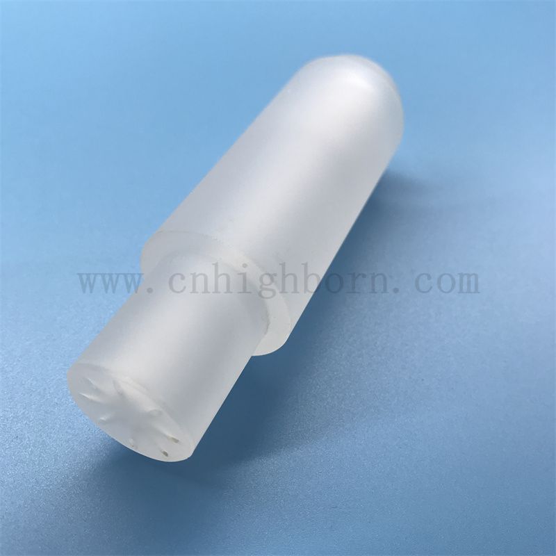 Odporność na ciepło Półpersonalizowana kwarcowa rurka szklana z wierceniem laserowym