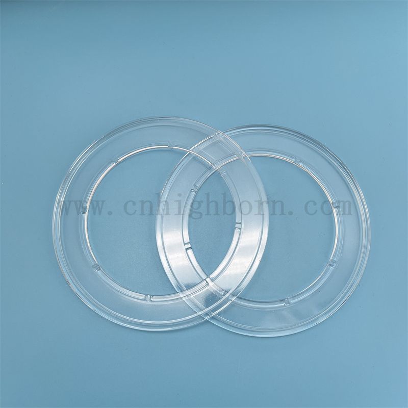Wysokiej jakości polerowane przezroczyste kwarcowe kołnierz szklany krzemionkę z otworem do zastosowań przemysłowych