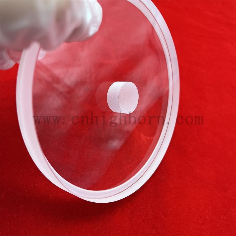 Okrągły talerz ze szkła kwarcowego 