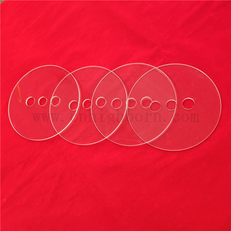 Obiektyw optyczny perforowany przezroczystą kropkę kwarcową jgs1 UV