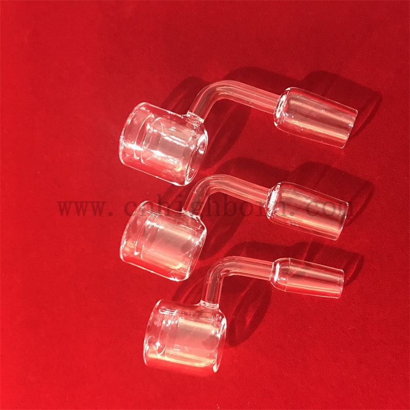 Odporny na ciepło, dostosowany kształt płaski, przezroczysty kwarcowy banger ze stawem męskim