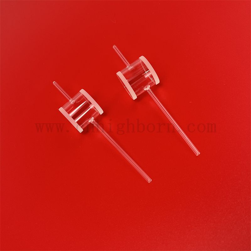 Laboratoryjna kwarcowa szklana komora gazowego kuwetowe cylindryczny przepływ przez komórkę do magnetometru atomowego