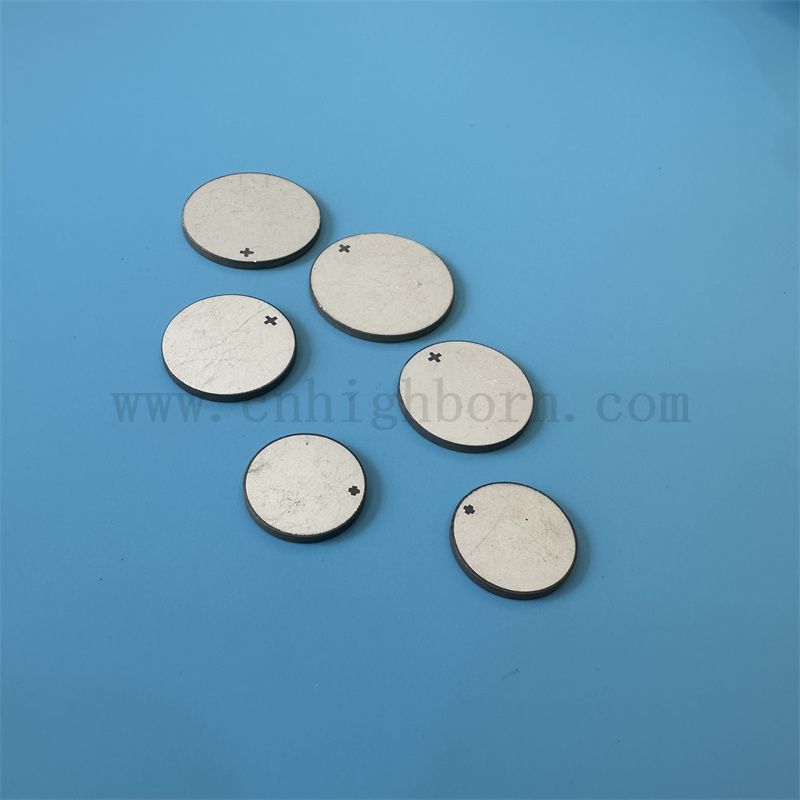 Piezoelektryczna ceramiczna ultradźwiękowa płyta piękności dwustronna dysk ceramiczny elektrodowy