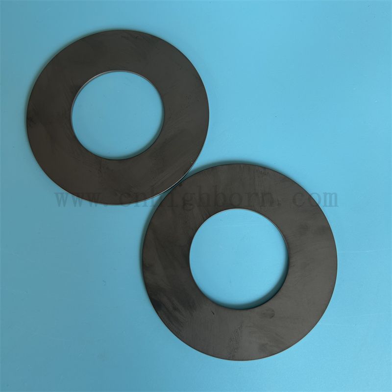 Izulator czarny krzem z zużyciem zużycia odpornego na dużą średnicę Pierścień ceramiczny sic 