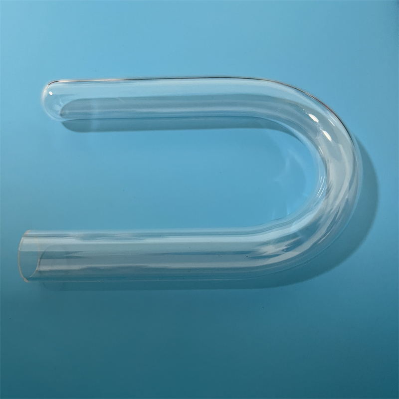 Odporność na ciepło kształt przezroczysty, dostosowany kwarcowy krzemionka szklana rurka