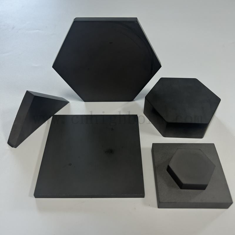 Dostosowany wysoki twardość boru węglika sześciokątna arkusz ochrony B4C ceramiczny