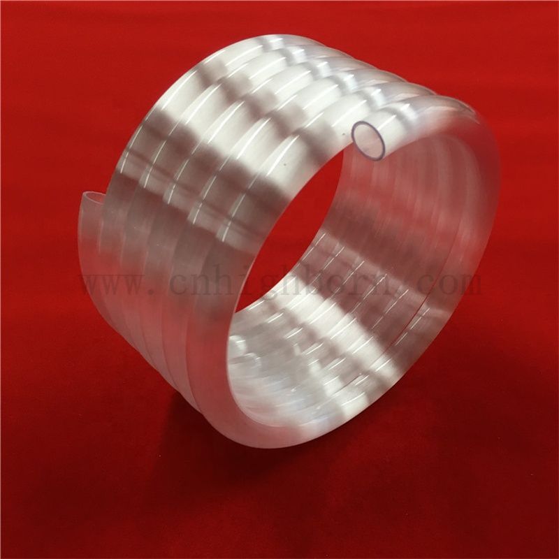 Ostrocipowy kwarcowy kwarcowy rurka kwarcowa rurka kwarcowa rurka krzemionkowa szklana rura spiralna