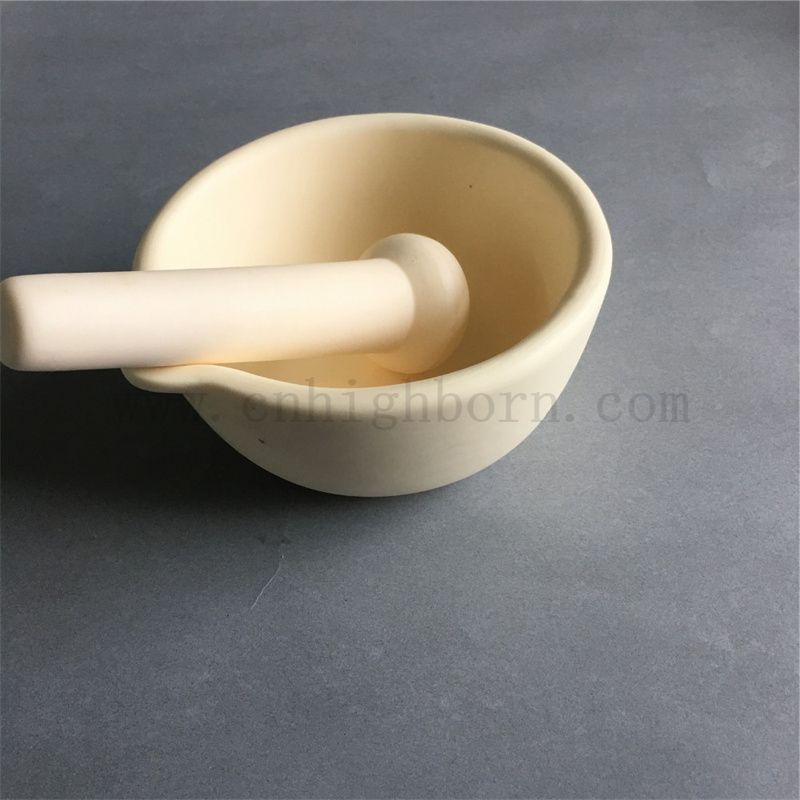99% AL2O3 Ceramiczna moździerz i tłuszcz porcelanowy miska i pręt do laboratorium