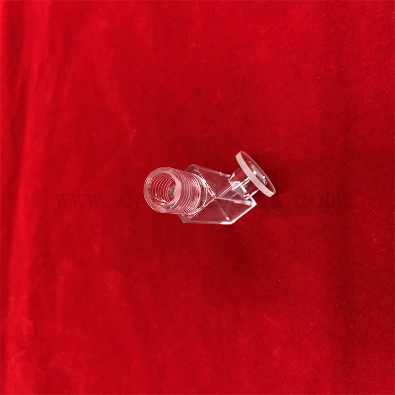 Spektrometr laboratoryjny UV Ultraviolet Transittancja optyczna komórka przepływowa kwarcowa kuwetka z pokryciem pokrywki śrubowej