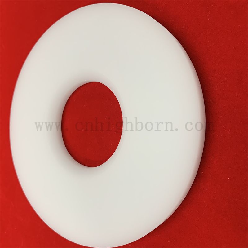 Nieprzezroczysty pierścień krzemionki odporności na korozję Mleczny biały kwarcowy kołnierz szklany