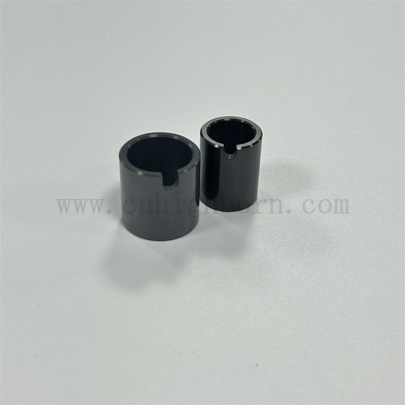 Dostosowana przemysłowa rura ceramiczna z czarnego tlenku cyrkonu. Rura tulejowa o wysokiej precyzji. Części ceramiczne Zro2 do zastosowań konstrukcyjnych