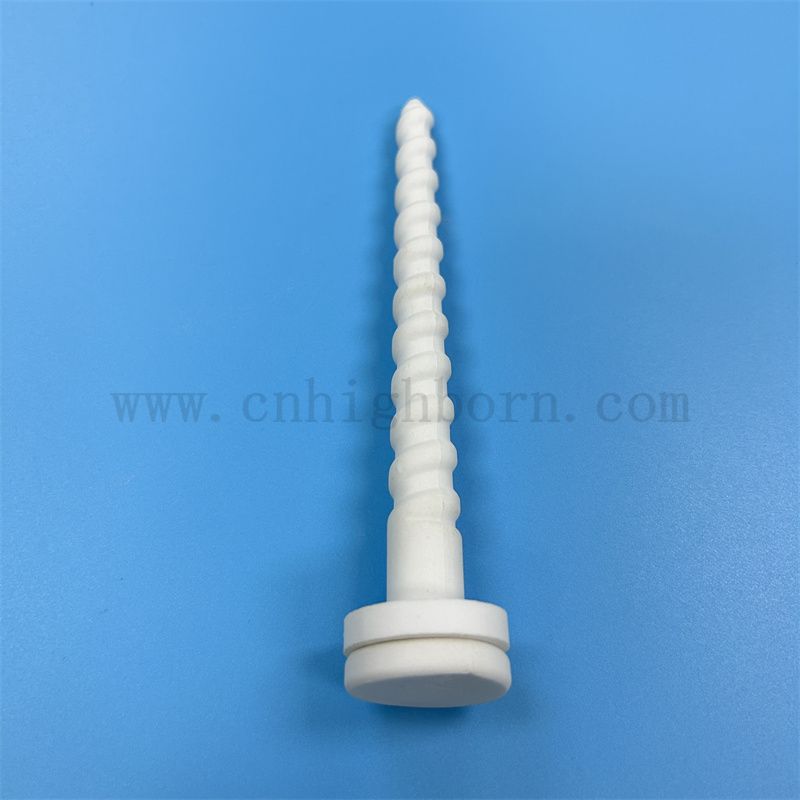 Ogniotrwały kordierytowy izolator śrubowy Korundowy mulit ceramiczny pręt gwintowany