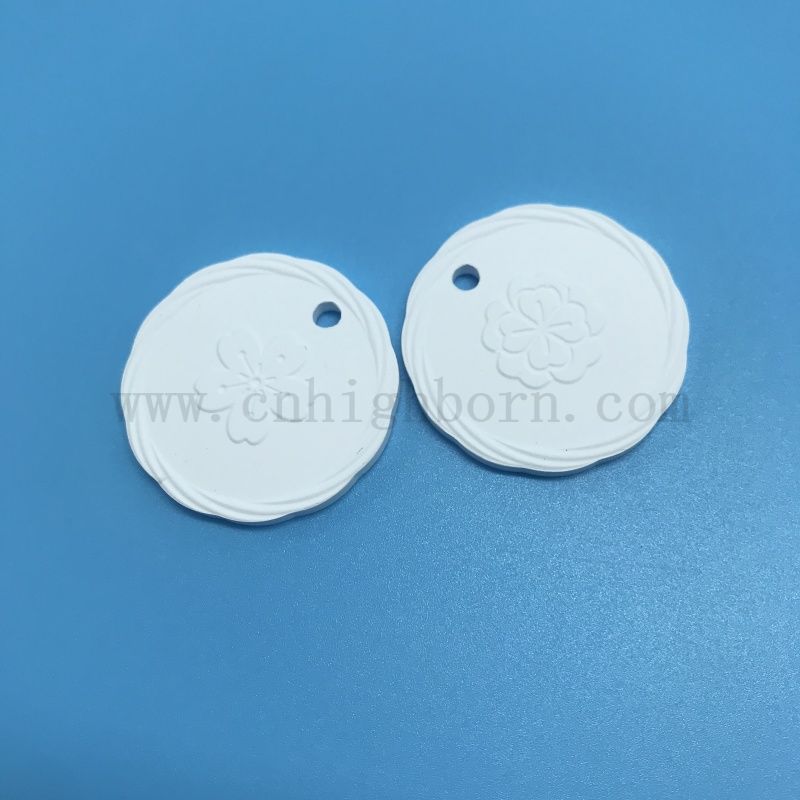 Dwustronnie logo Gliniana, porowata, ceramiczna płyta wisząca z dyfuzorem zapachowym z kamienia zapachowego