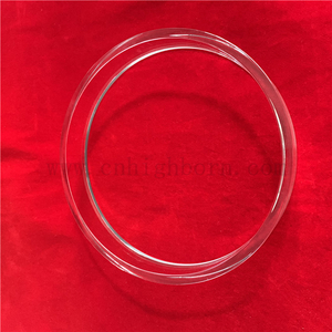 Duży przezroczysty, dostosowany pierścień kwarcowy z kołnierzem ze szkła kwarcowego
