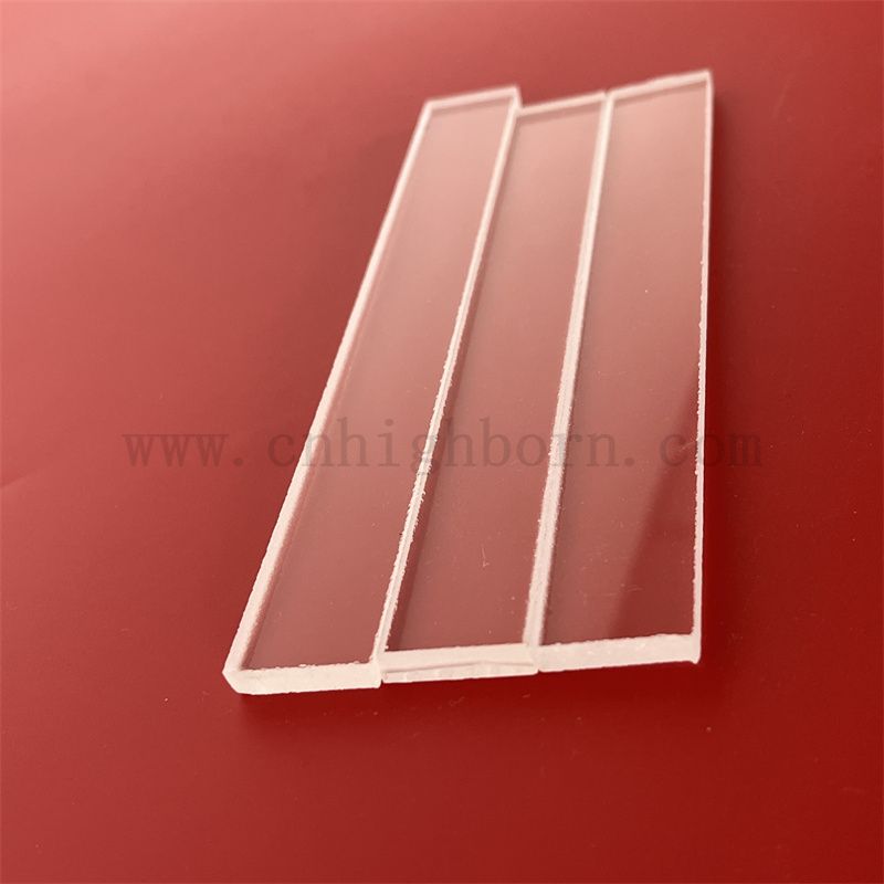 Chemia odporność na korozję prostokąta przezroczysty kwarcowy arkusz szklany