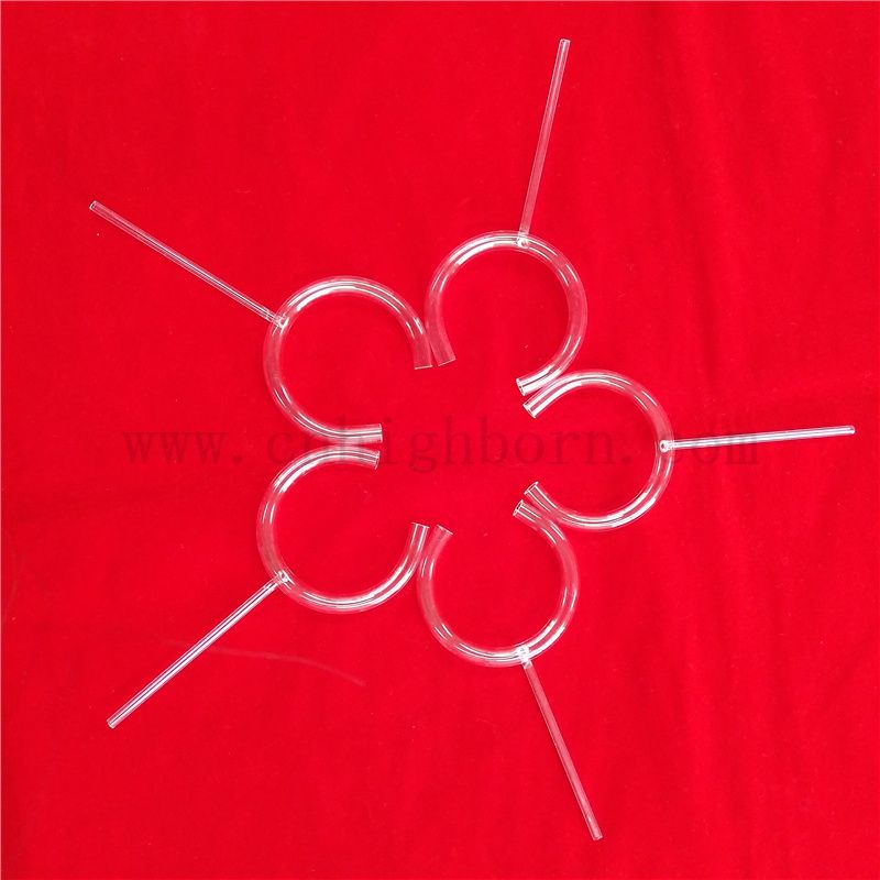 C kształt przezroczysty spersonalizowany kwarcowy krzemionka szklana rurka