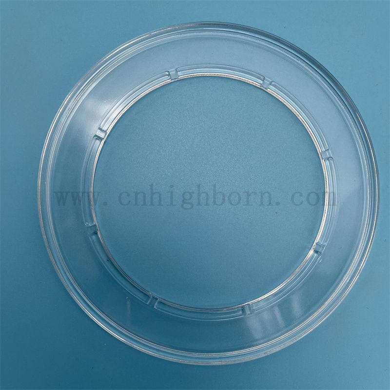 Wysokiej jakości polerowane przezroczyste kwarcowe kołnierz szklany krzemionkę z otworem do zastosowań przemysłowych