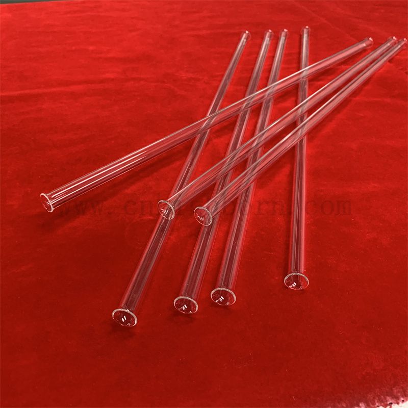 Dostosowywany rozmiar i kształt odporny na ciepło przezroczysty kwarcowy kwarc z krzemionką szklaną rurkę 