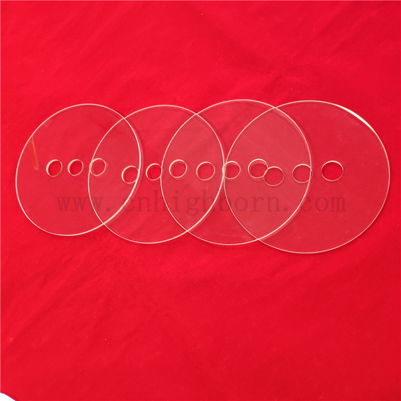 Obiektyw optyczny perforowany przezroczystą kropkę kwarcową jgs1 UV