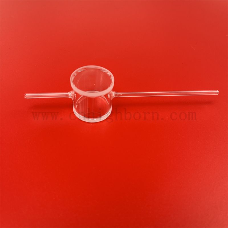 Laboratoryjna kwarcowa szklana komora gazowego kuwetowe cylindryczny przepływ przez komórkę do magnetometru atomowego