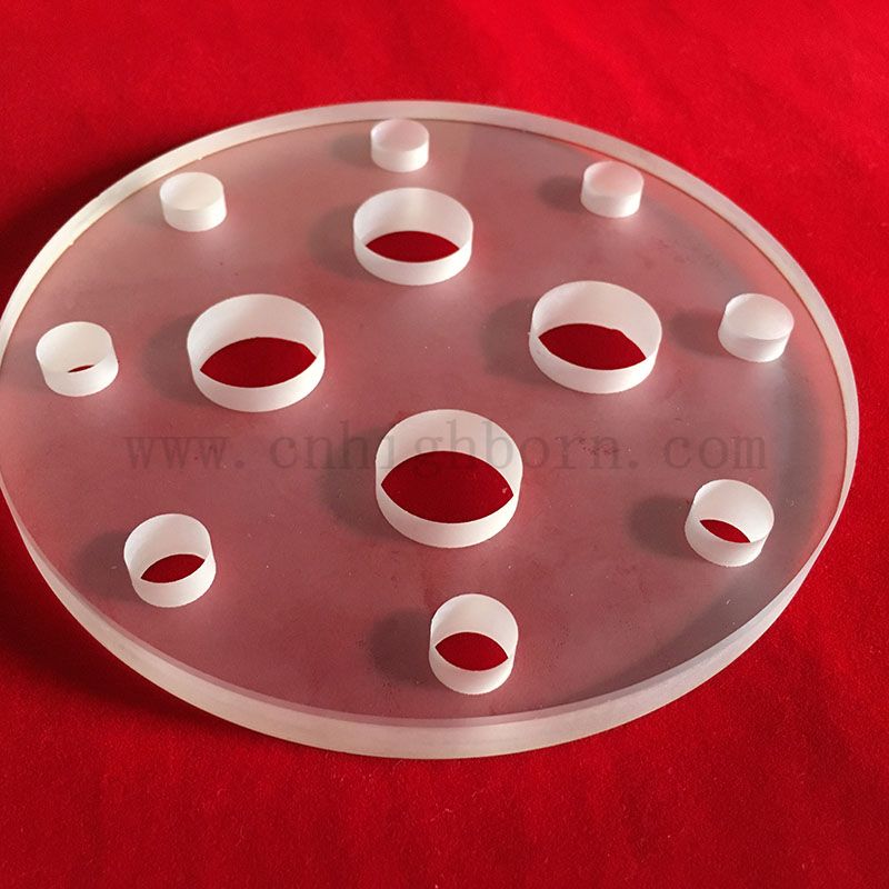 Laserowe wiertło okrągły szklany panelu kwarcowy JGS2 z otworem