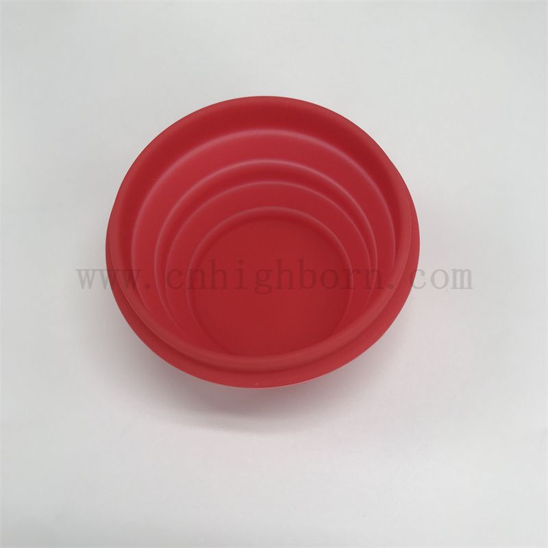 Hurtownia niestandardowa przenośna składana zewnętrzna składana silikonowa gumowa miski dla psów