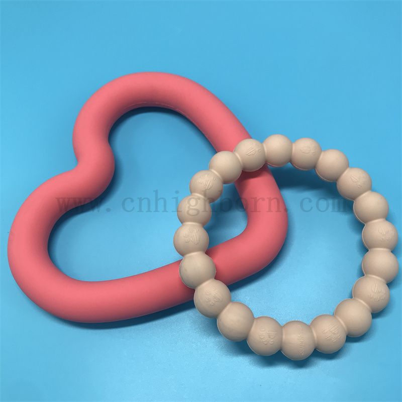 Silikonowe zęby gumowe zębów mielą zabawka żywności odporna na gryzący silikonowy pierścień gumowy