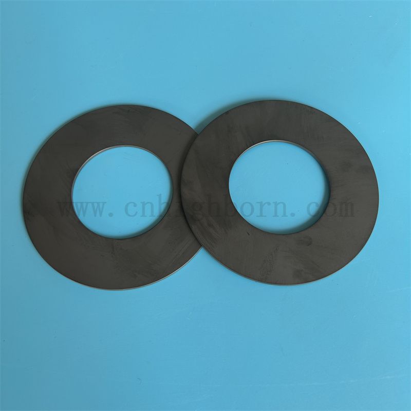 Izulator czarny krzem z zużyciem zużycia odpornego na dużą średnicę Pierścień ceramiczny sic 