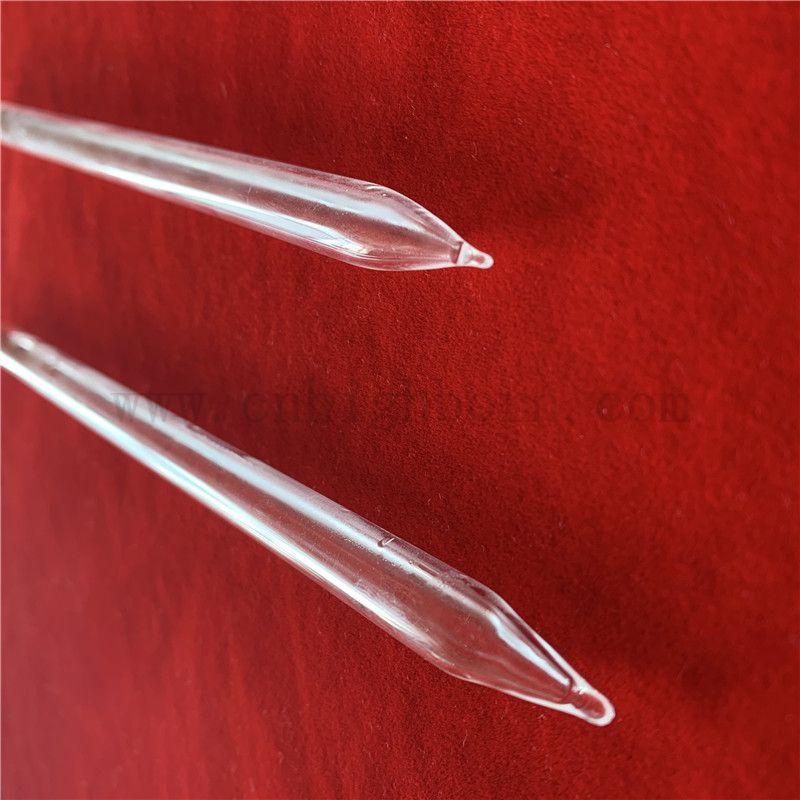 Odporność na ciepło przezroczystość rurki o wysokiej czystości kwarcowej rurka krzemionkowa szklana rura z końcami punktów