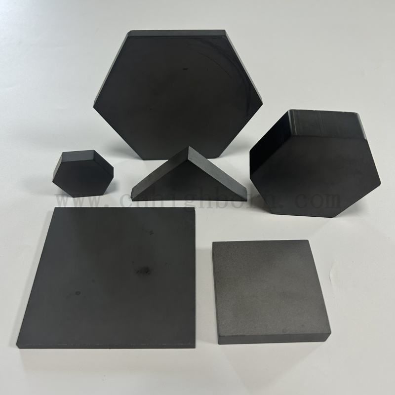 Dostosowany wysoki twardość boru węglika sześciokątna arkusz ochrony B4C ceramiczny