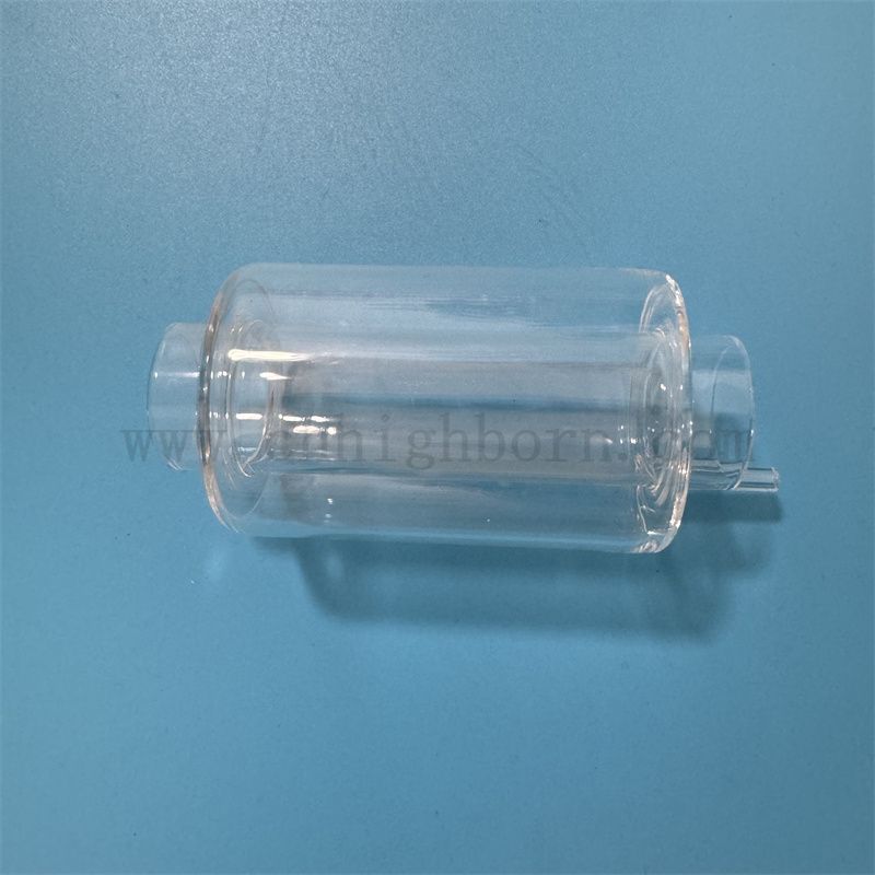 Dostosowywany podwójnie warstwy podwójnej warstwy cieplnej i korozji przezroczystą rurkę szklaną kwarcową