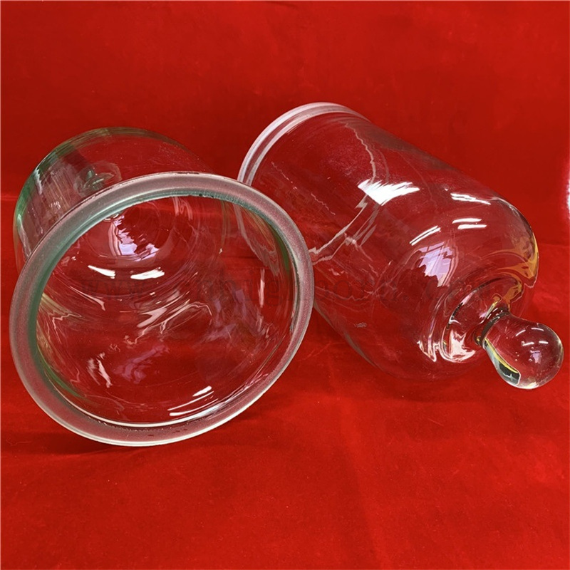 O wysokiej czystości przezroczyste okładkę szklanego borokrzemowego szklanego dzwonka